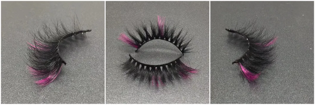 Wholesale 3D Mink Strips Eyelashes Colored Winged Faux Mink Eyelashes