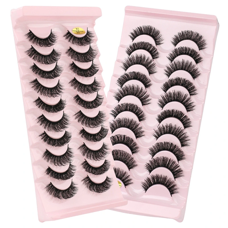 Wholesale False Lashes Handmade Vegan 3D 5D Silk Lashes Faux Mink Eyelashes