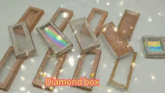 Bling Lashbox 다이아몬드 도매 가격 2021 새로운 도착 다이아몬드 케이스 개별 포장 3D 밍크 속눈썹